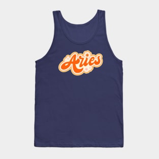 Retro Aries Horoscope Sign // Vintage Aries Zodiac Sign Tank Top